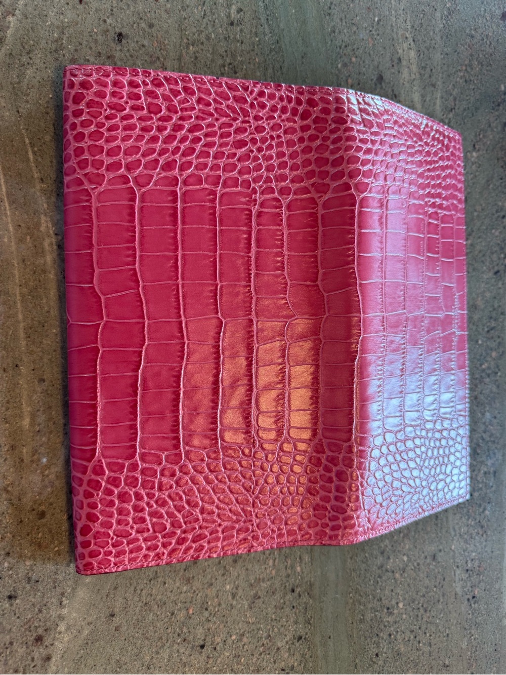 Pink Croc-Embossed Slim Wallet - Saint S... - Picture 6 of 6